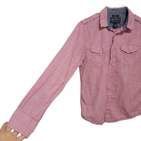 American Rag Button Down Top Pink Small 478 - Picture 5 of 11
